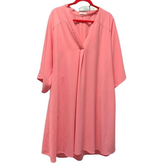 Tome Picasso Dress 16 pink plus size solid mini monotone - Picture 3 of 14
